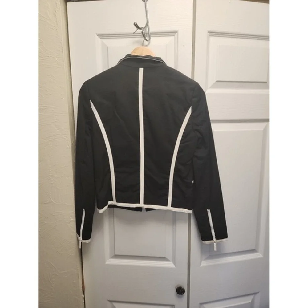 Michael Kors Jacket Black W‎ White Trim US 6